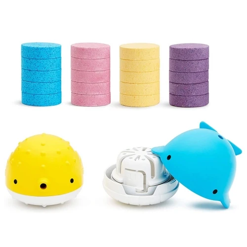 Gancho de Ducha MUNCHKIN JUGUETE DISPENSADOR COLOR BUDDIES (2 UD.) CON BOMBAS DE BAÑO (20 UD.)