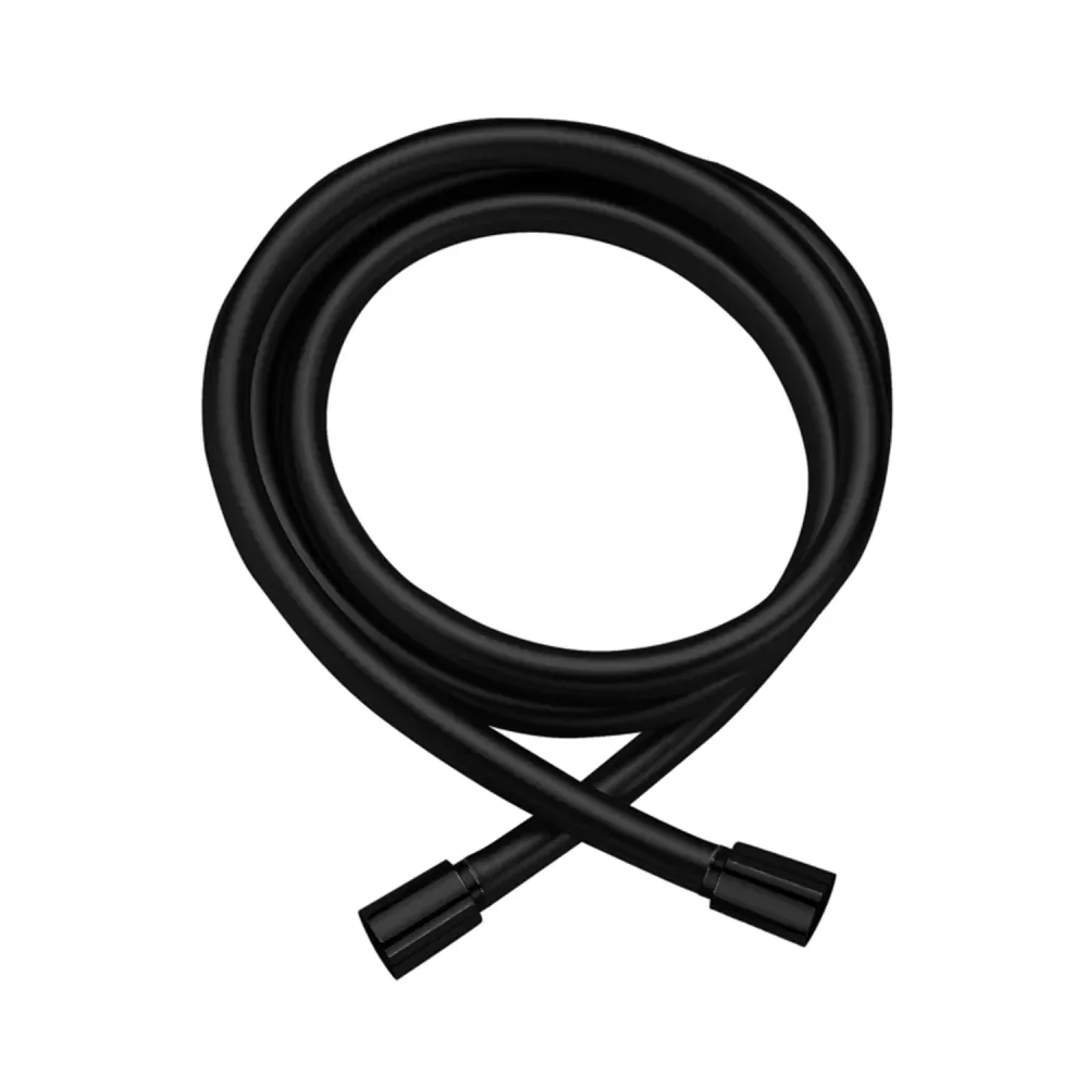 Jabonera de Pared Juego de ducha cuadrado con rociador 25x25 cm, ducha Amy, toma de agua y manguera negro mate Ares