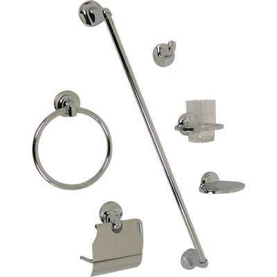 JE91O JUEGO DE ACCESORIOS P/BAÑO 6 PZAS. CROMO para Organización