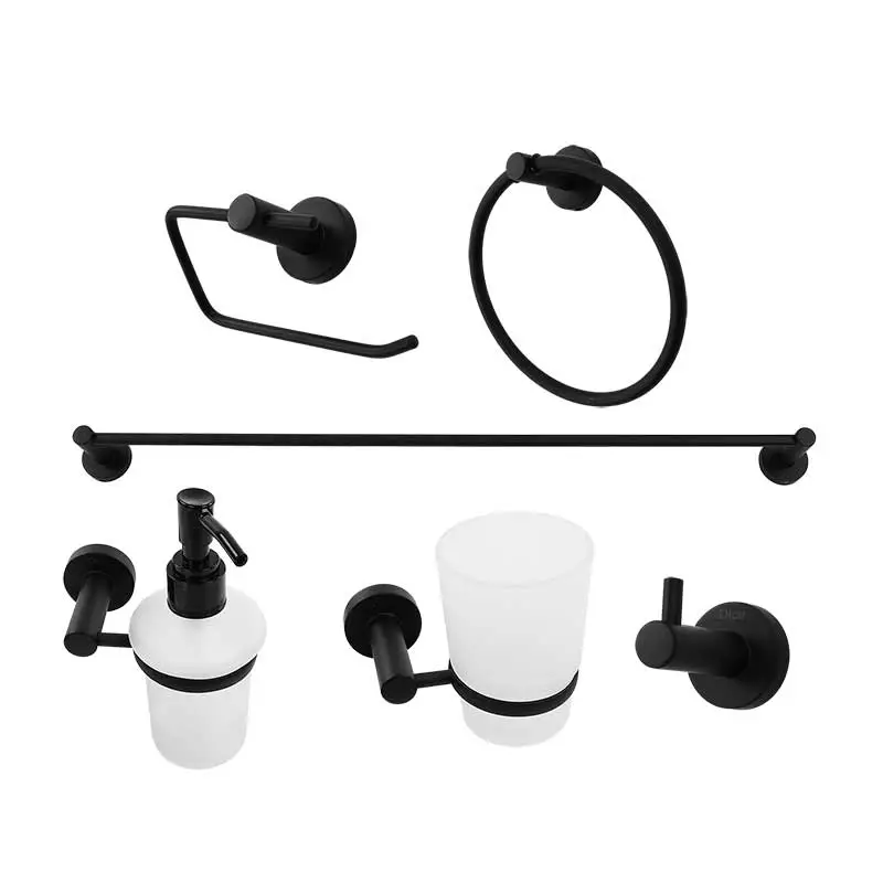 Juego de 6 accesorios para baño Dica 3200.2 Acero Cromado