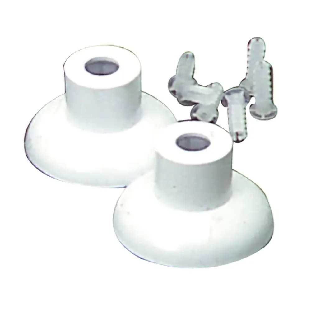 Juego Soportes Baño Plastico Blanco 16 mm. con Resistencia al Agua