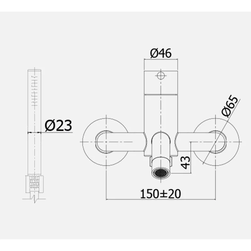 Mezclador de bañera con juego de ducha Paffoni Metal acero inoxidable satinado (Resistente la Corrosión)