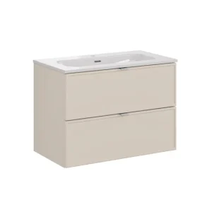 Mueble lavabo individual encastrado 80cm Alba Cachemira en Acero Inoxidable