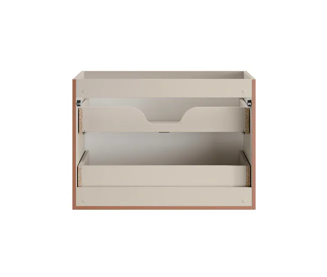 Mueble lavabo individual encastrado 80cm Alba Cachemira en Acero Inoxidable