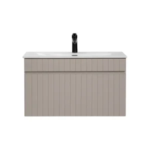Mueble lavabo individual encastrado 80 cm Zelie Cachemira (Resistente la Corrosión)