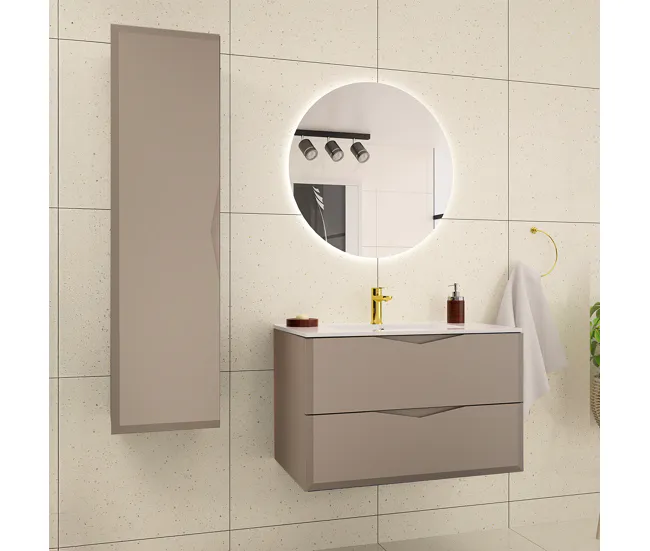 Organizador de Baño Mueble lavabo individual encastrado 80cm Ellie Cachemira