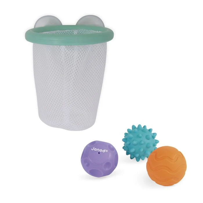 Juego de baño Tacti' basket- Janod Juego de 6 Piezas