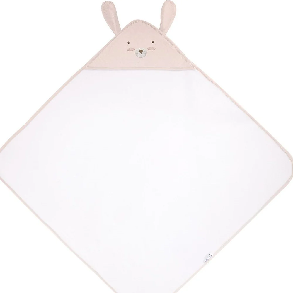 Juego Coordinado Capa de baño 90x90 Rabbits love Rosa de Kikkaboo
