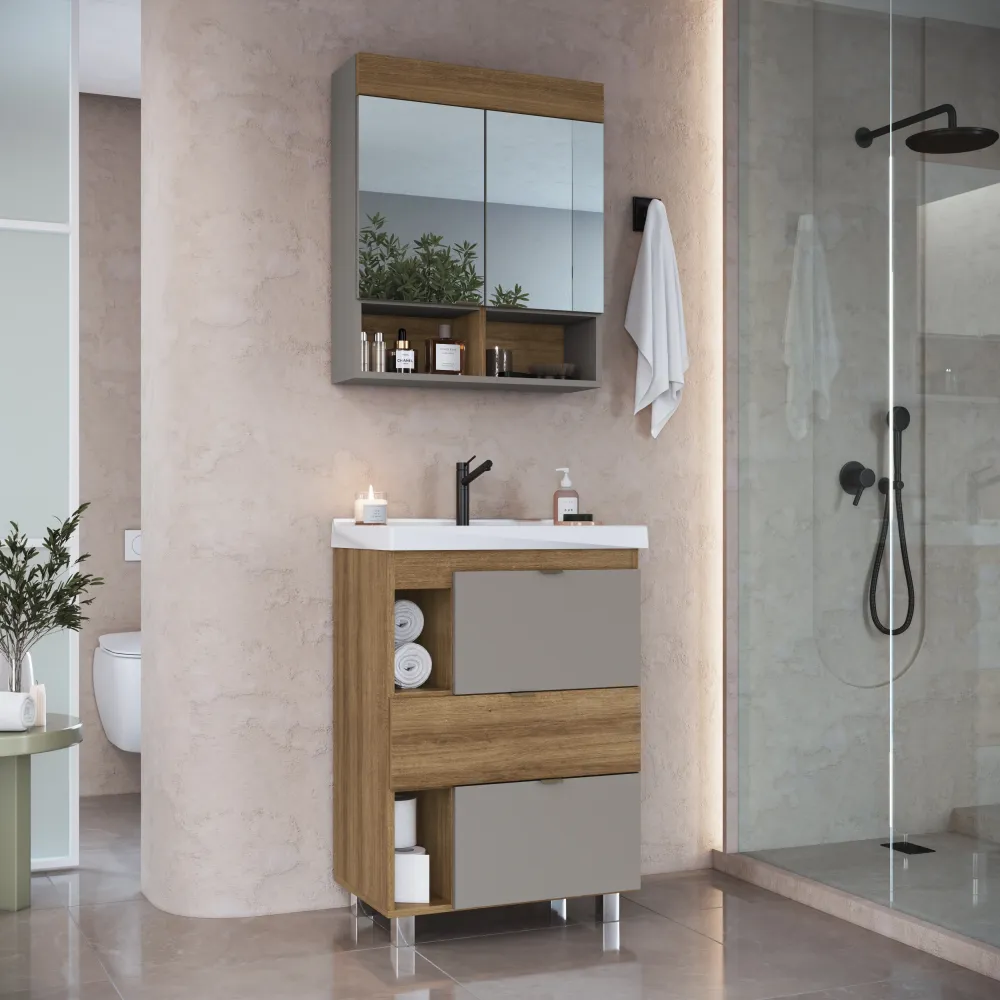 Juego Coordinado Juego De Baño Marte Con Bacha Y Botiquín