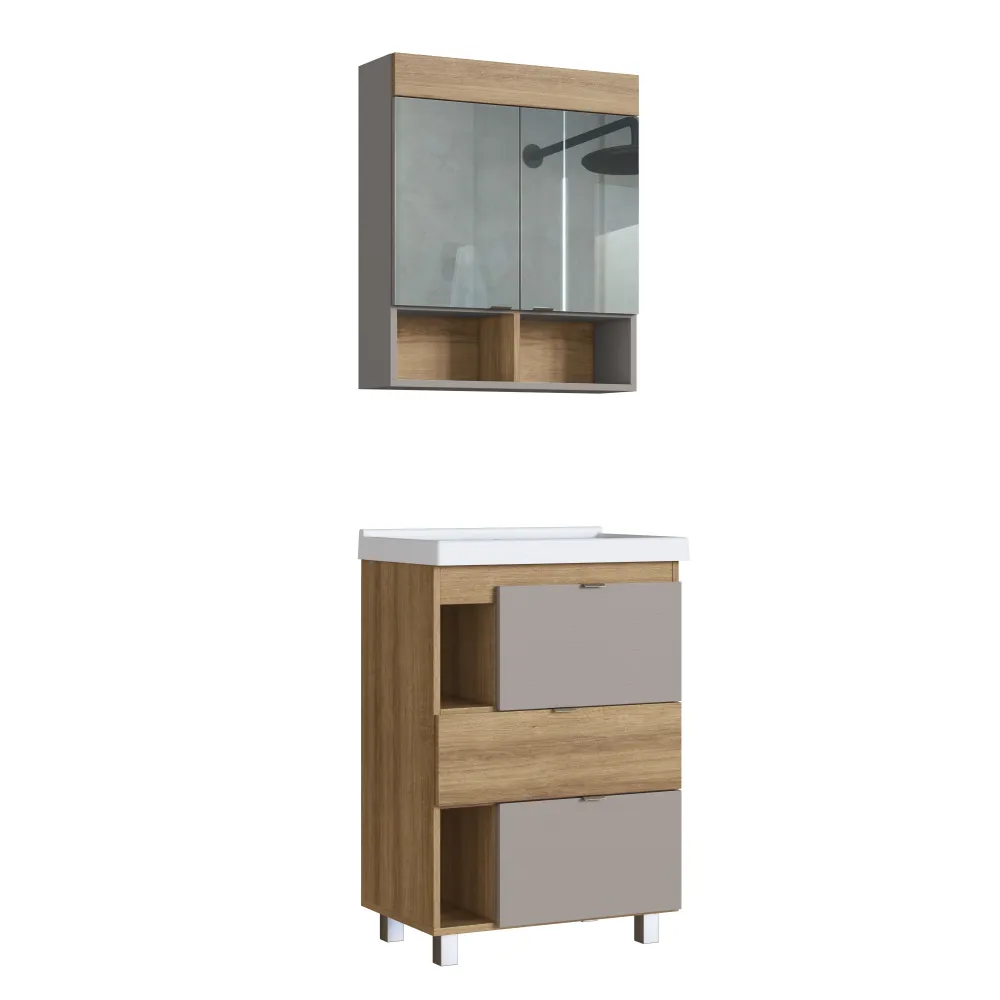 Juego Coordinado Juego De Baño Marte Con Bacha Y Botiquín