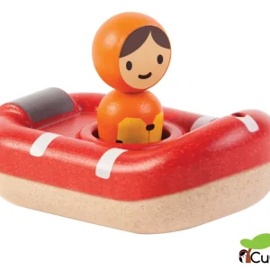 Juego Coordinado Lancha Guardacostas, juguete de baño