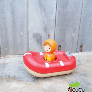 Juego Coordinado Lancha Guardacostas, juguete de baño