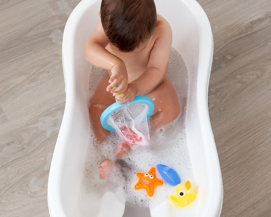 Juego Coordinado Red de baño con juguetes de Kiokids
