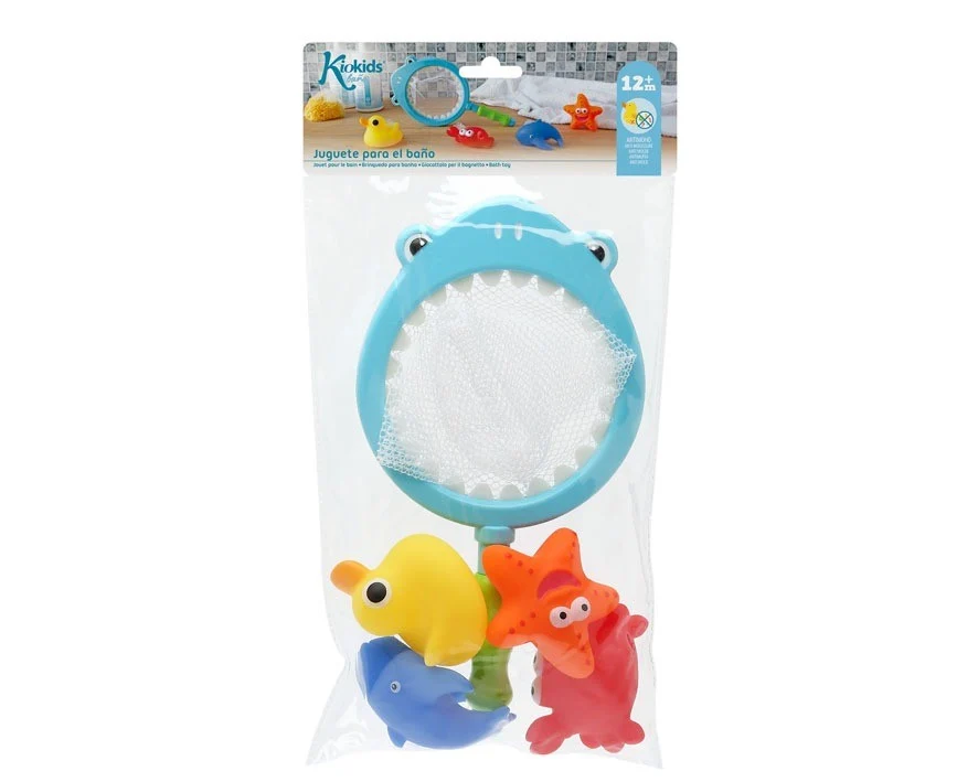 Juego Coordinado Red de baño con juguetes de Kiokids