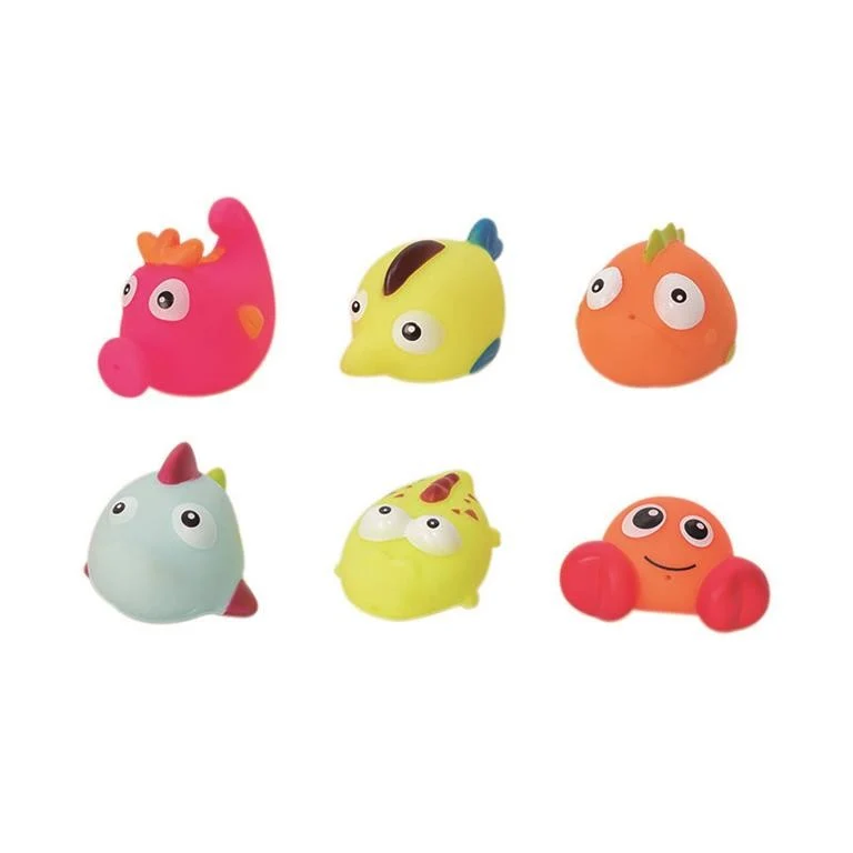 Juguetes para el baño red de 6 animales marinos de olmitos (OEKO-TEX Standard 100)