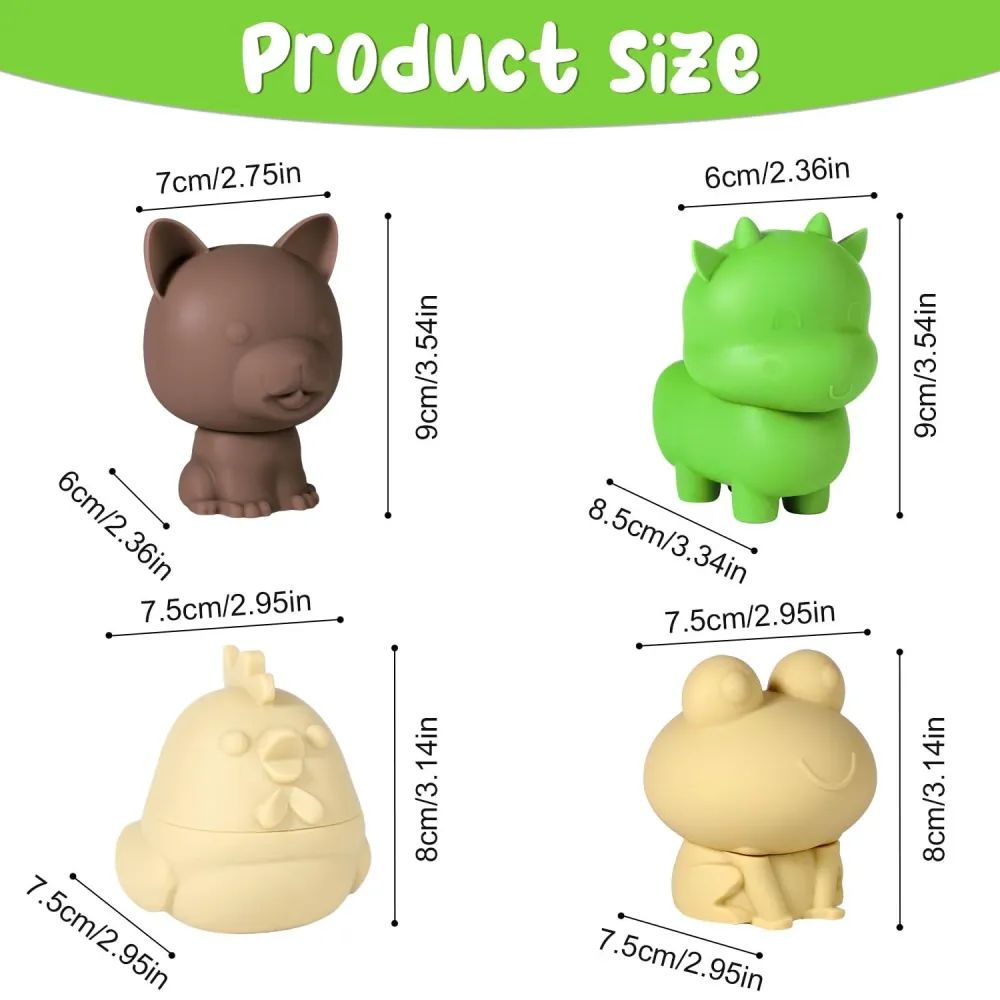 Lasuroa 4 piezas de juguetes de baño para niños pequeños | Suave y Absorbente