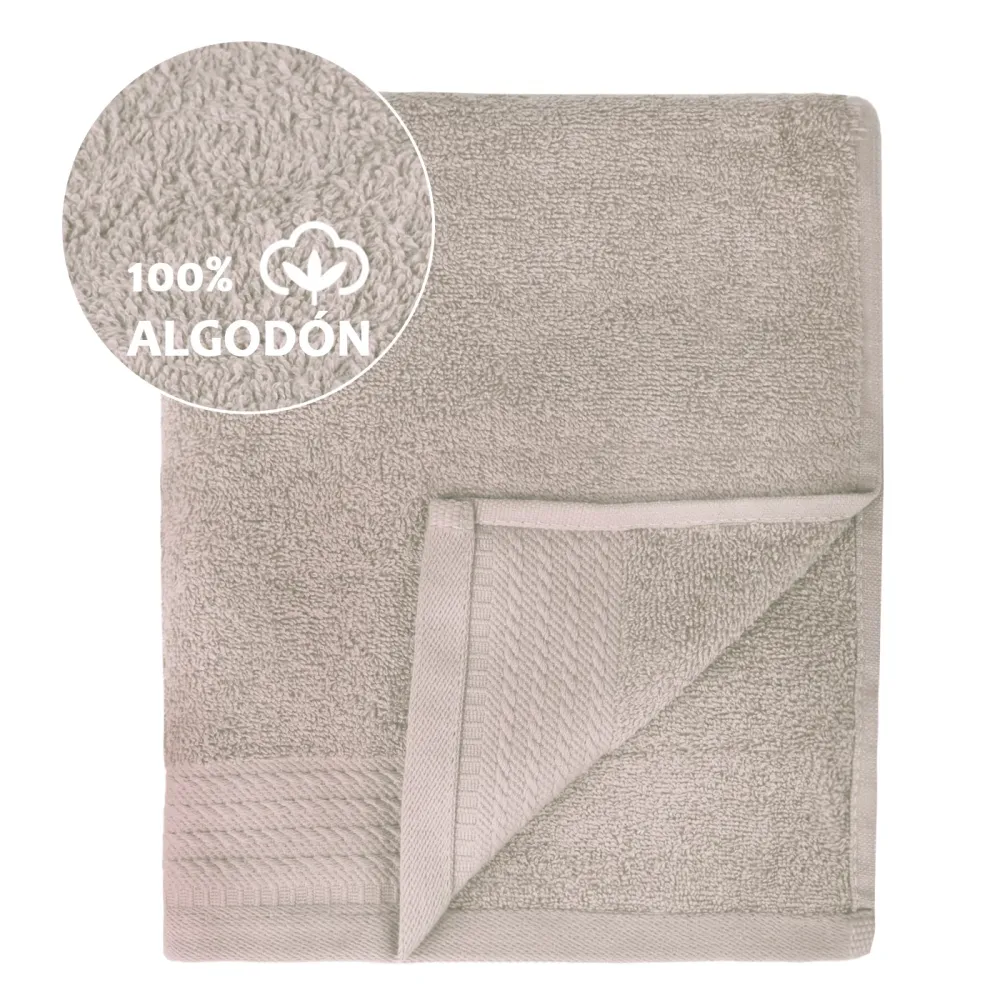 Algodón Egipcio Premium Juego de Toallas 100% Algodón de 500gsm. 2Mano+ 2Bidé, Arena
