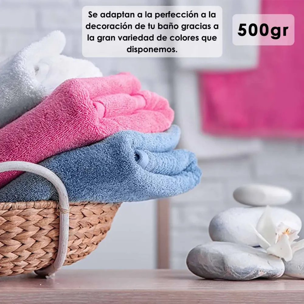 Algodón Egipcio Premium Juego de Toallas 100% Algodón de 500gsm. 2Mano+ 2Bidé, Arena