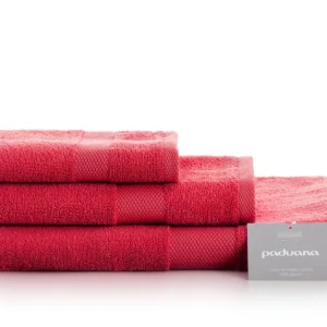 Bambú Ecológico Suave JUEGO TOALLA ALGODON 500 GR 3 PIEZAS (DUCHA) 152 GRANATE PADUANA