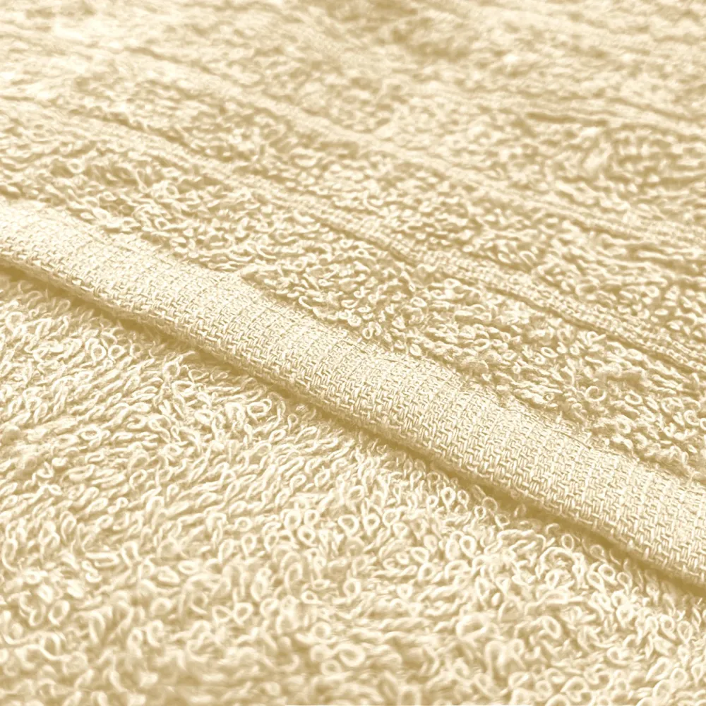 Juego de 3 Toallas 100% Algodón de 450gsm- Vainilla para Regalo de Hogar