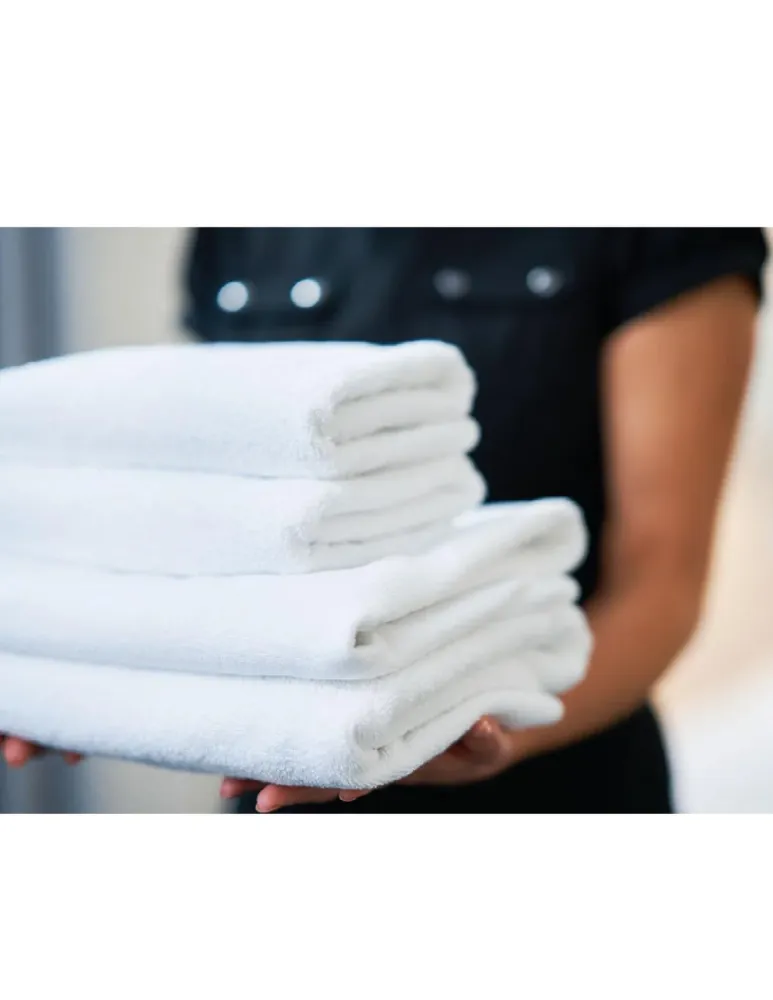 Juego De Toallas Baño Hotelera Blanca con Capacidad de Absorción