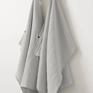 Toalla de Baño Suave Juego de 2 toallas de cocina de gasa de algodón Gris obvio