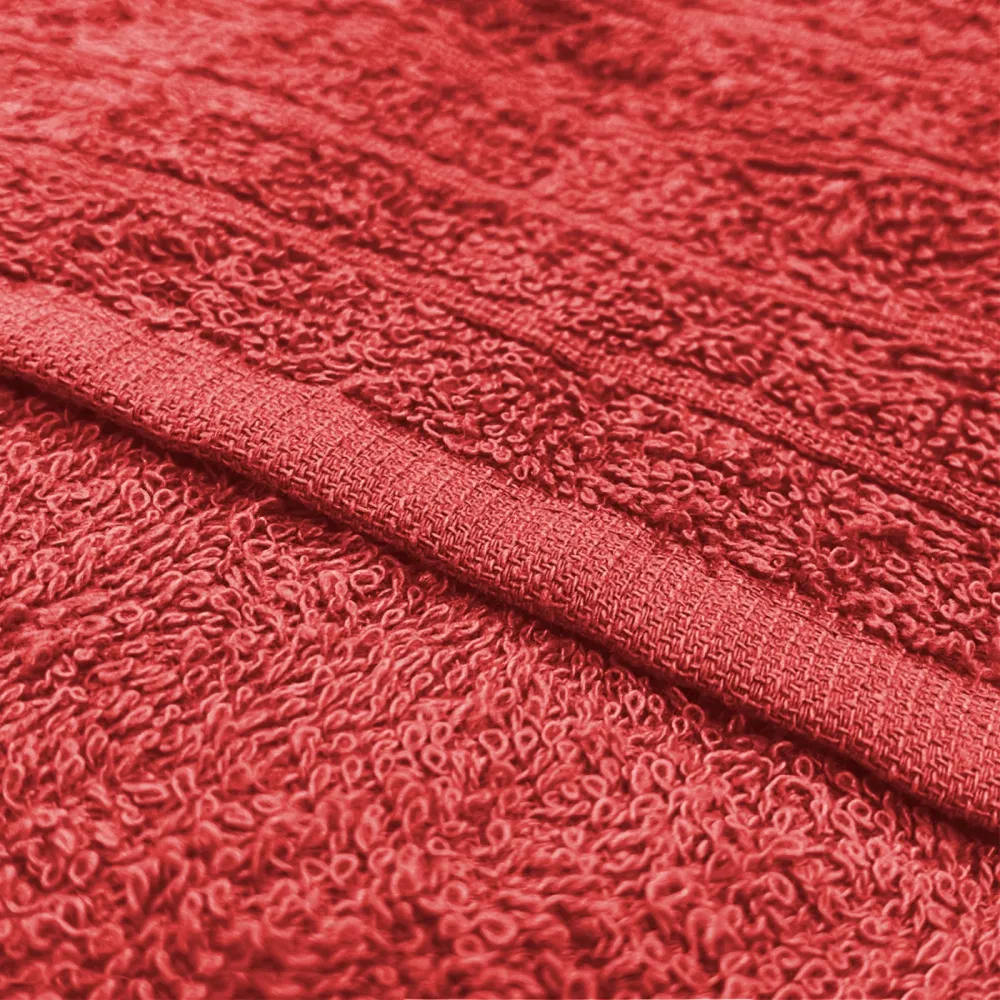 Toalla de Microfibra Juego de 3 Toallas 100% Algodón de 450gsm- Rojo