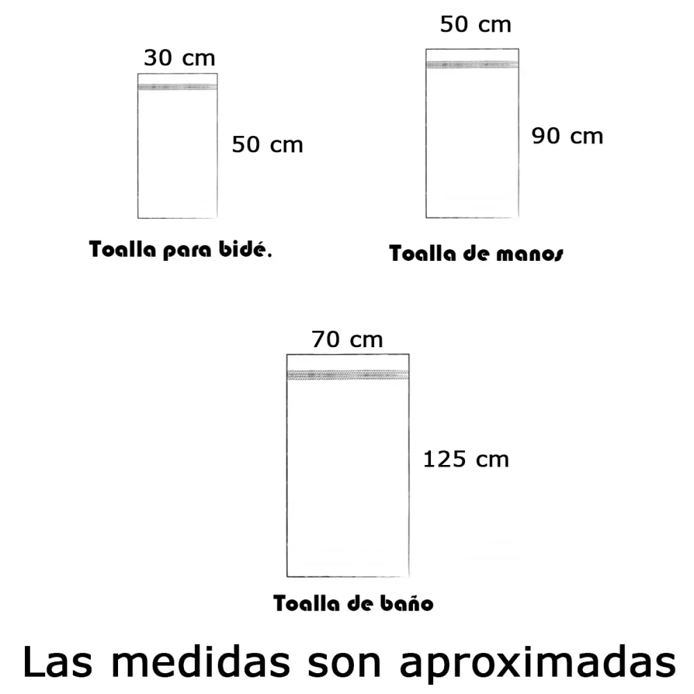 Toalla de Microfibra Juego de 3 Toallas 100% Algodón de 450gsm- Rojo