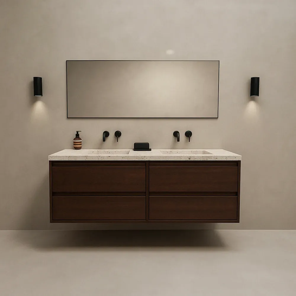 Badkamerkast - Fien - Smoke hout - 150 cm