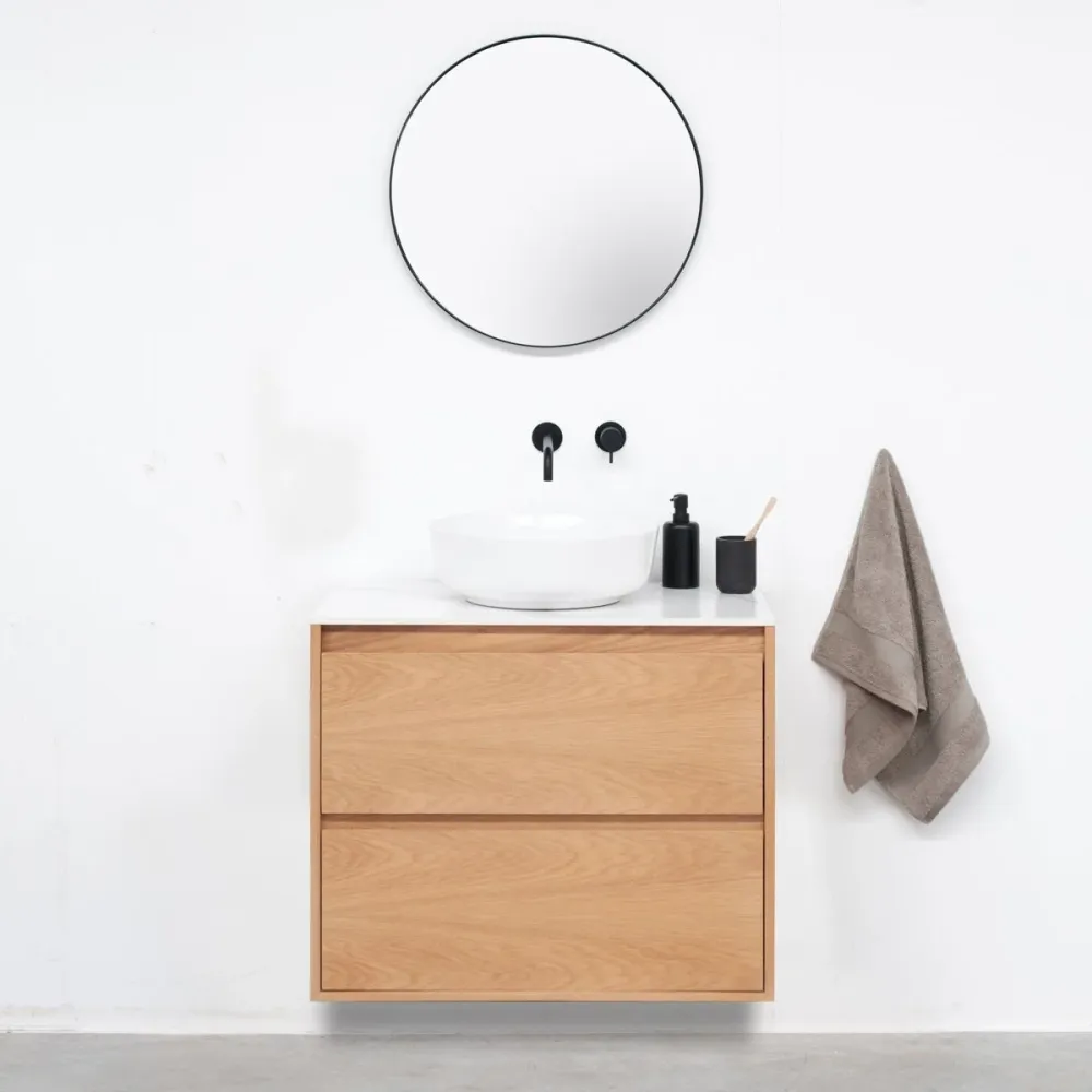 Badkamerkast Scandinavisch ANN - 80 cm - Eik