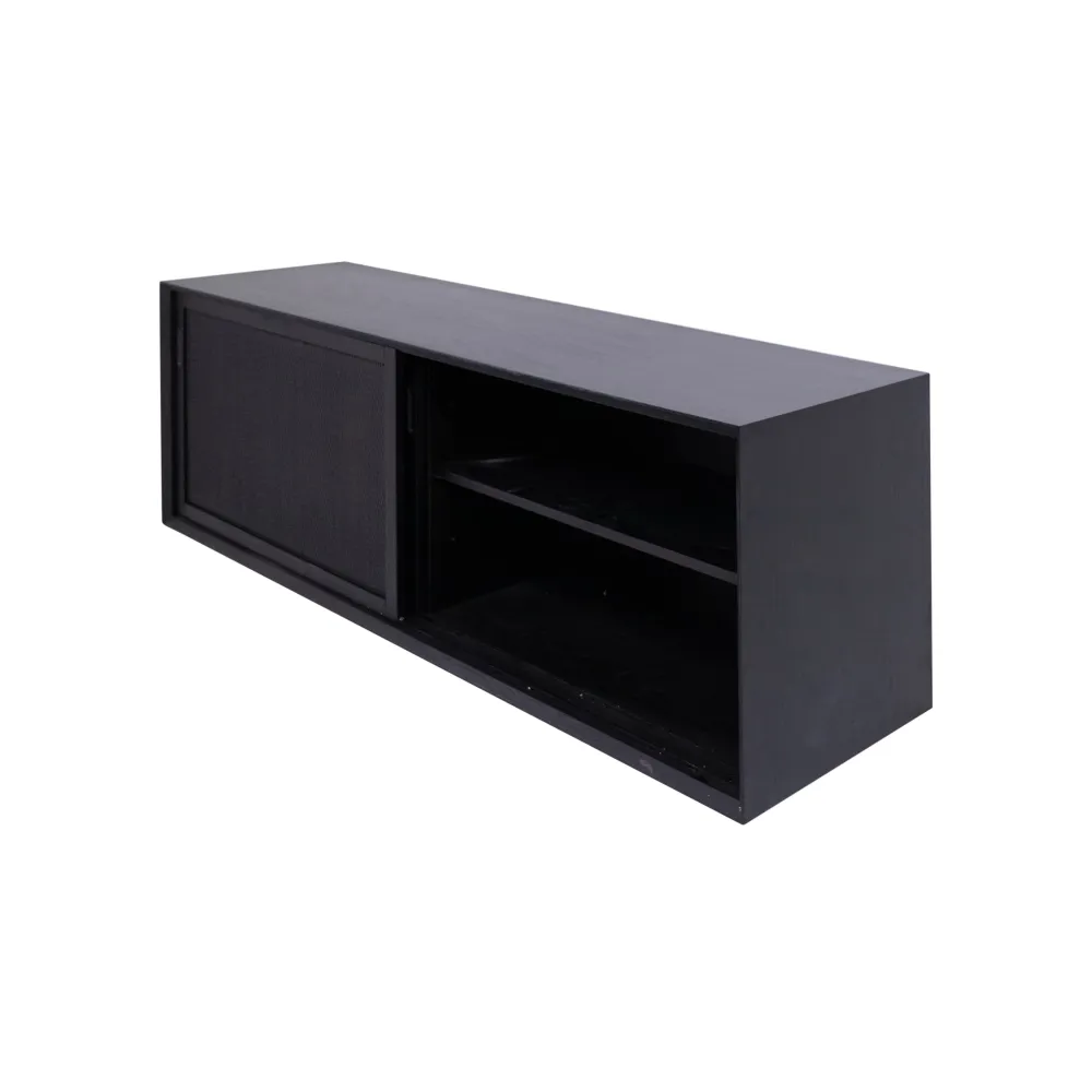 Badkamerkast - Zwart Rotan - Nestor - 150 cm