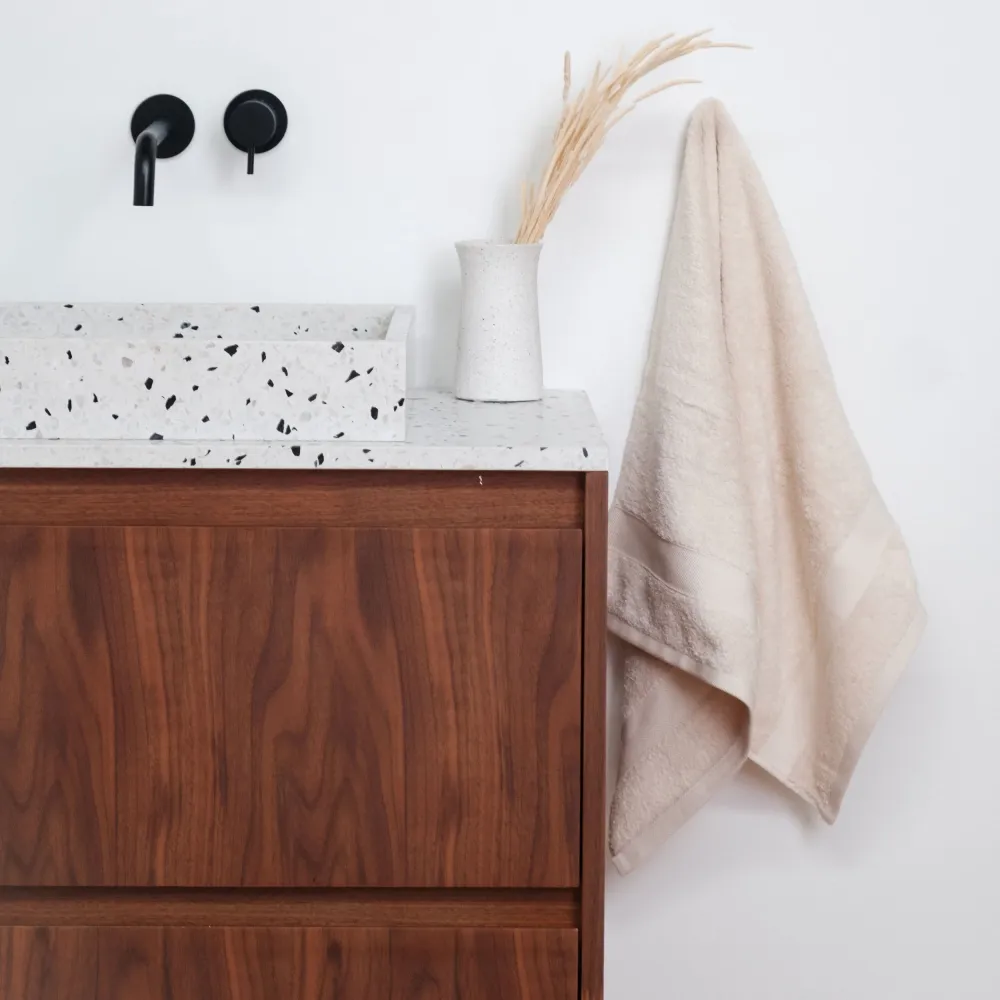 Badkamermeubel Terrazzo Ann - Kast Walnoot - 80cm
