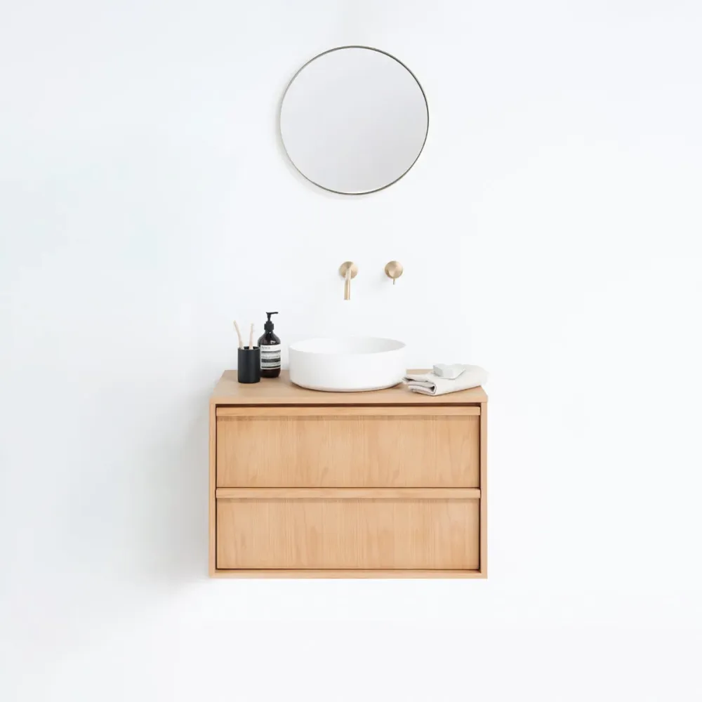 Badkamerset Fien Eik - 80 cm - Lille Wit