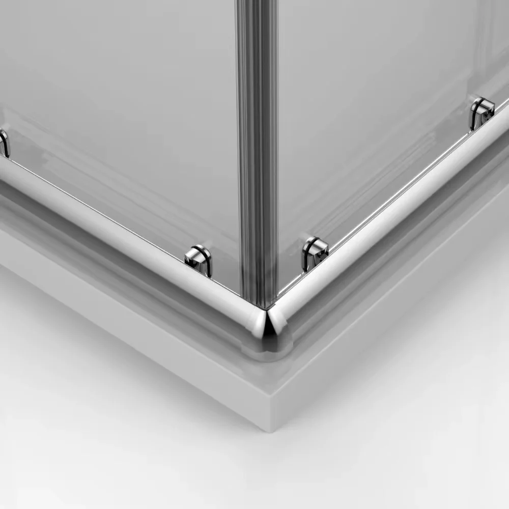 Cabine de douche carré 90/90/190 chromé con Estante para Toallas