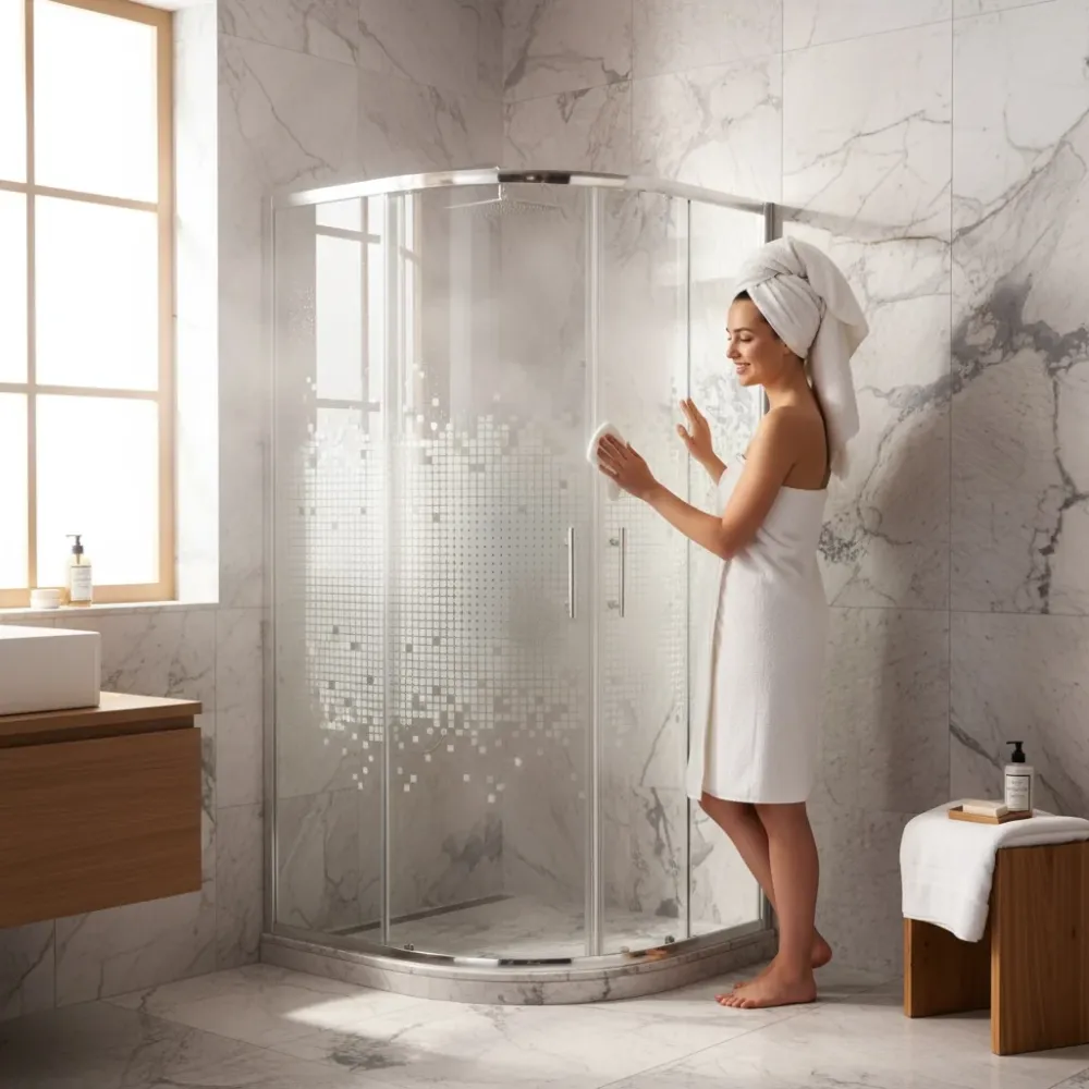 Cabine de douche rond 80/80/190 chromé para Organización