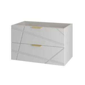 Cesto de Ropa Mueble bajo lavabo 80cm Aurora Blanco