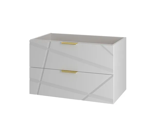 Cesto de Ropa Mueble bajo lavabo 80cm Aurora Blanco