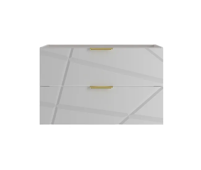 Cesto de Ropa Mueble bajo lavabo 80cm Aurora Blanco
