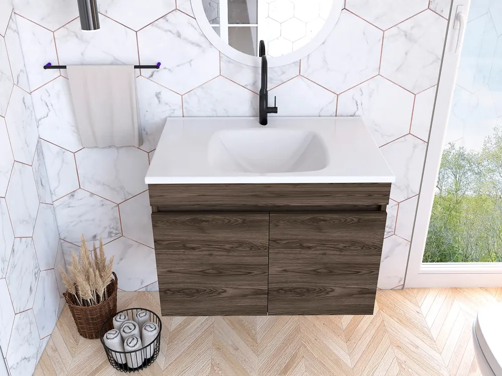 Combo Mueble de Baño-(CBC6870) con Espejo Aumentado