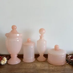 Diseño Moderno con Espejo Ensemble de salle de bain en opaline rose années 60