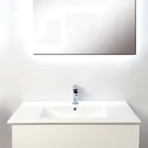 Diseño Moderno con Espejo Mueble de baño en PVC (HKS139050WH)