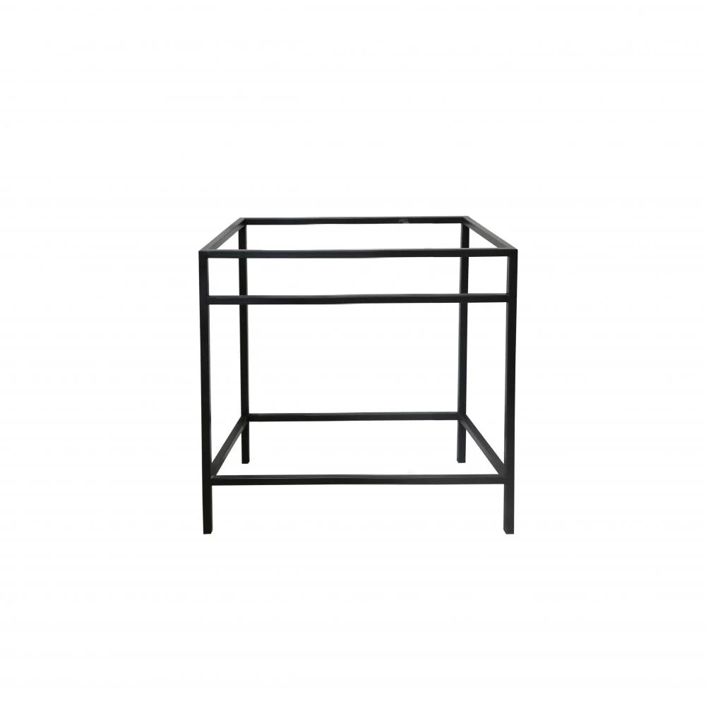Frame Badkamermeubel - Zwart Staal - Jules - 80 cm con Espejo Aumentado