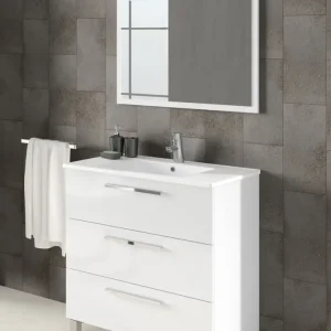 Mobile bagno sottolavabo Line total di lavabo e specchio