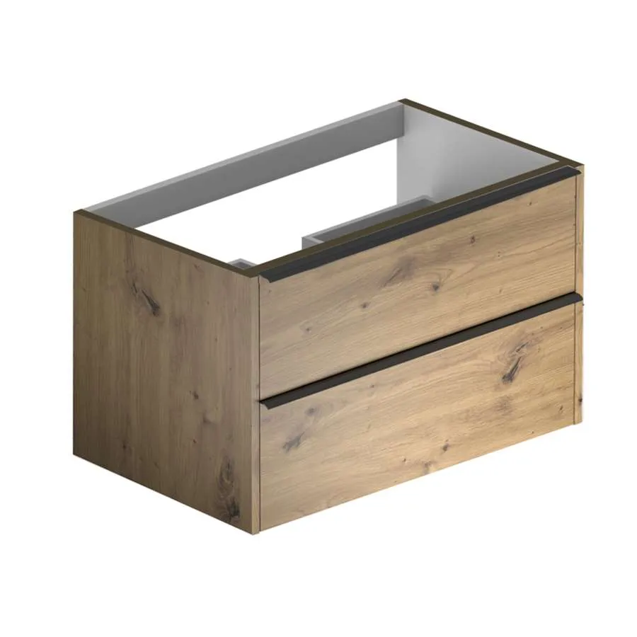 Mueble De BaÑO Dream 80Cm Roble 002 en Blanco Brillante