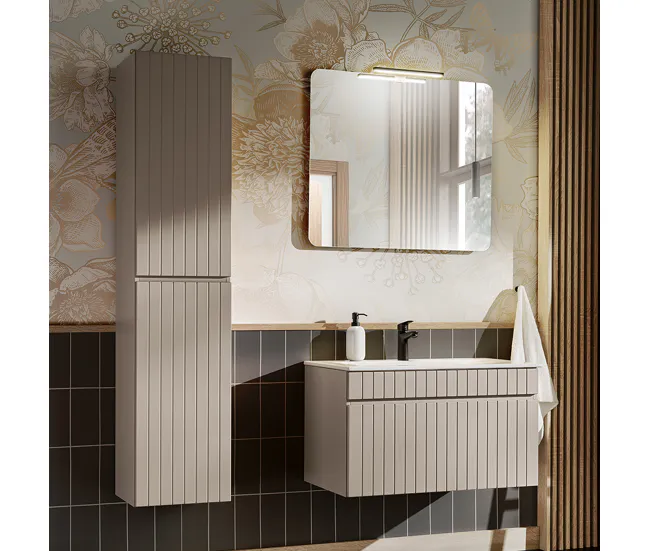 Mueble bajo lavabo 80cm Zelie Blanco con Compartimentos