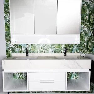 Mueble de baño doble (2001WH) para Baños Pequeños