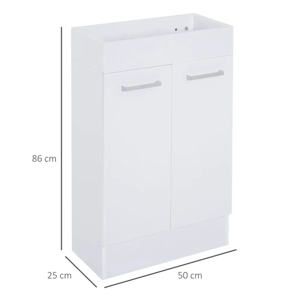 Mueble de baño Mica Kleankin 2 puertas blanco 25x50x86 cm