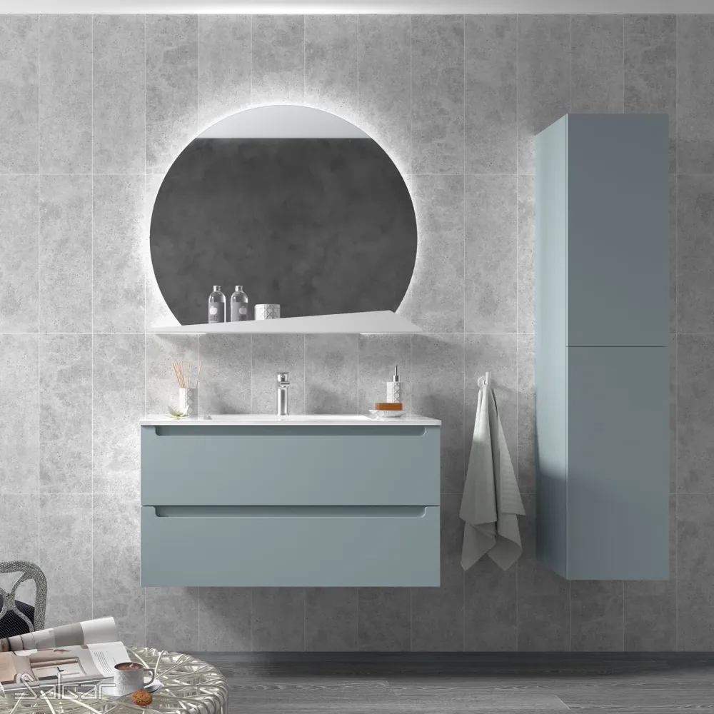 Mueble de baño MONTERREY cobalto fog 100 cm 2 cajones con Cajón con Cerradura