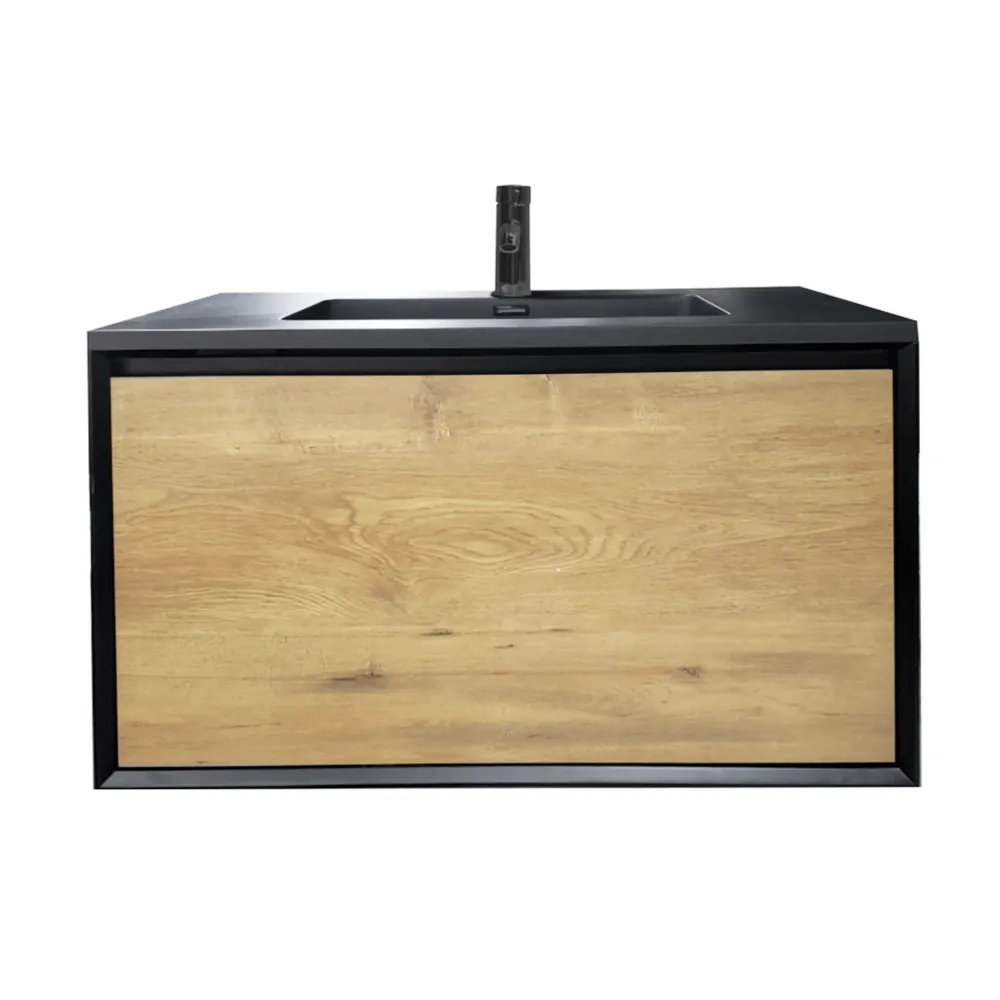 MUEBLE PARA BAÑO FENIX LED 90 ROBLE 900*580*480 MM Resistente la Humedad