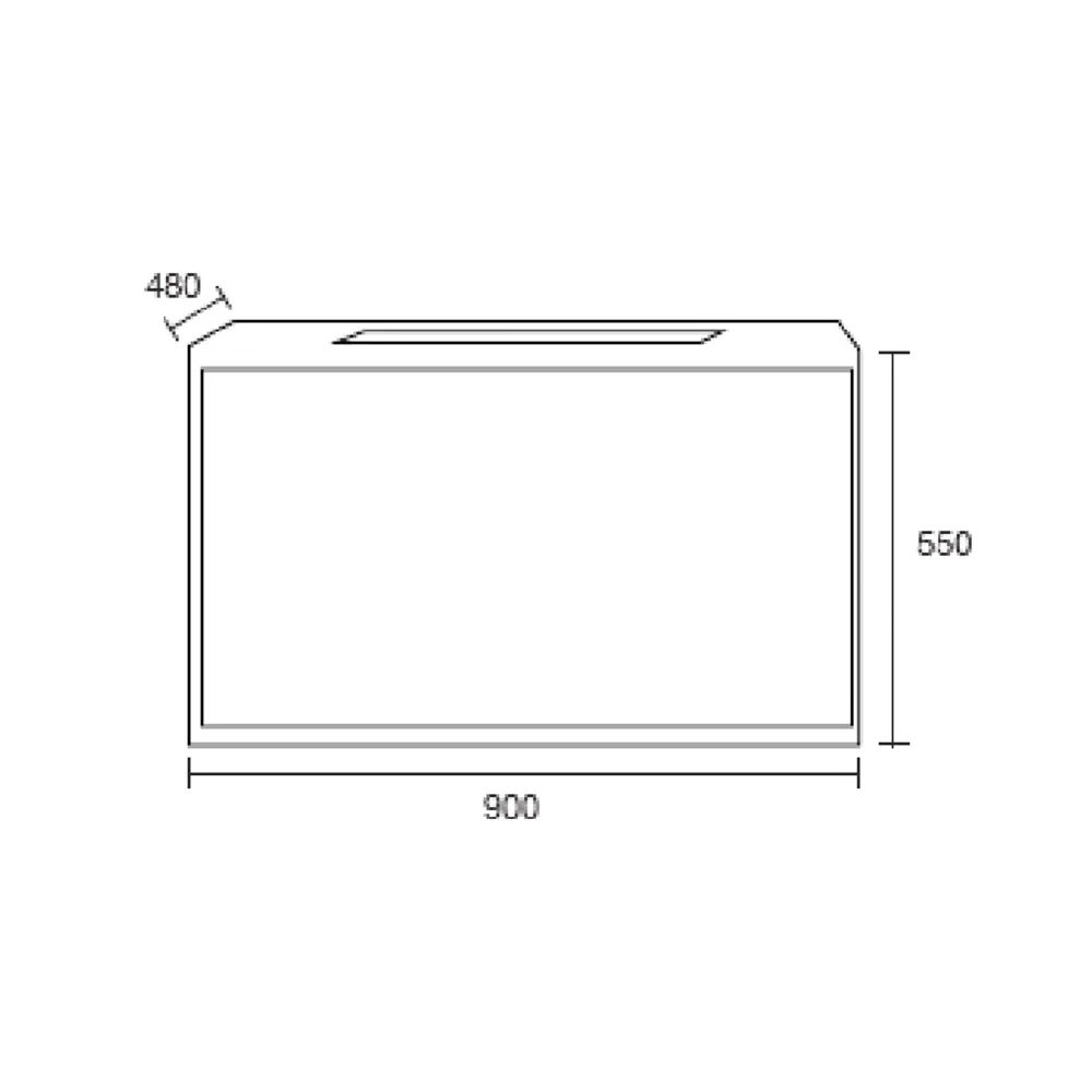 MUEBLE PARA BAÑO FENIX LED 90 ROBLE 900*580*480 MM Resistente la Humedad
